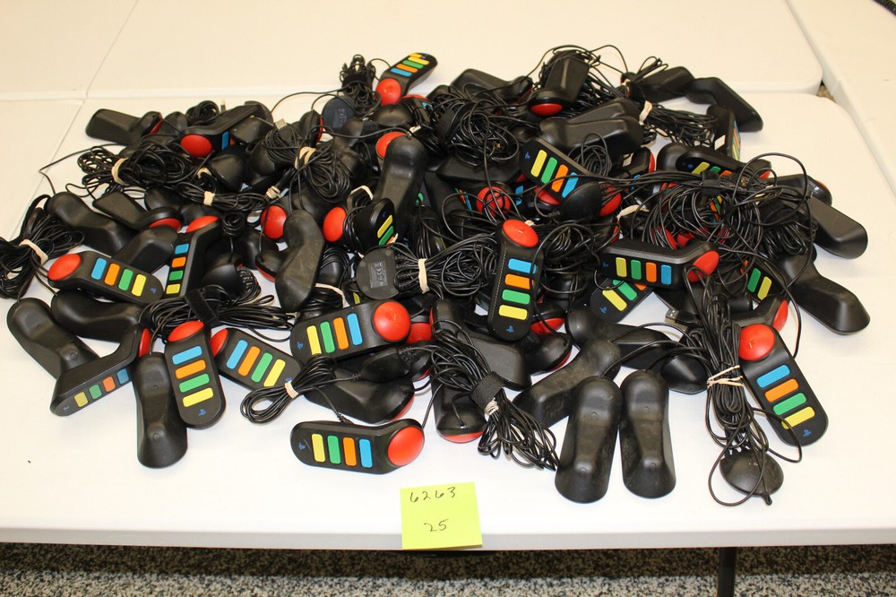 Huge Lot of Untested Sony PlayStation 2 Buzz Controller Accessories - 25 LBS