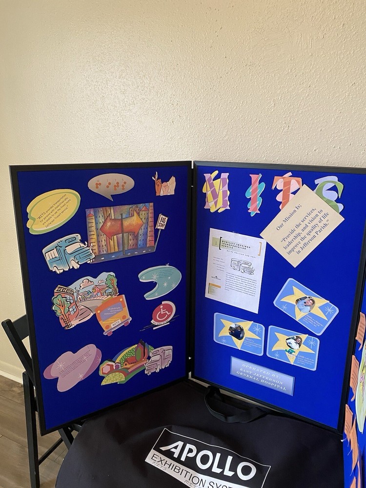 Apollo Exhibition Systems Table Exhibit Event Display Board, Hook & Loop Closure