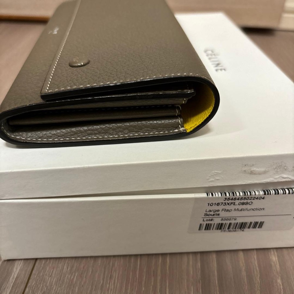 CELINE Large Flap Multi Function Long Wallet From Japan