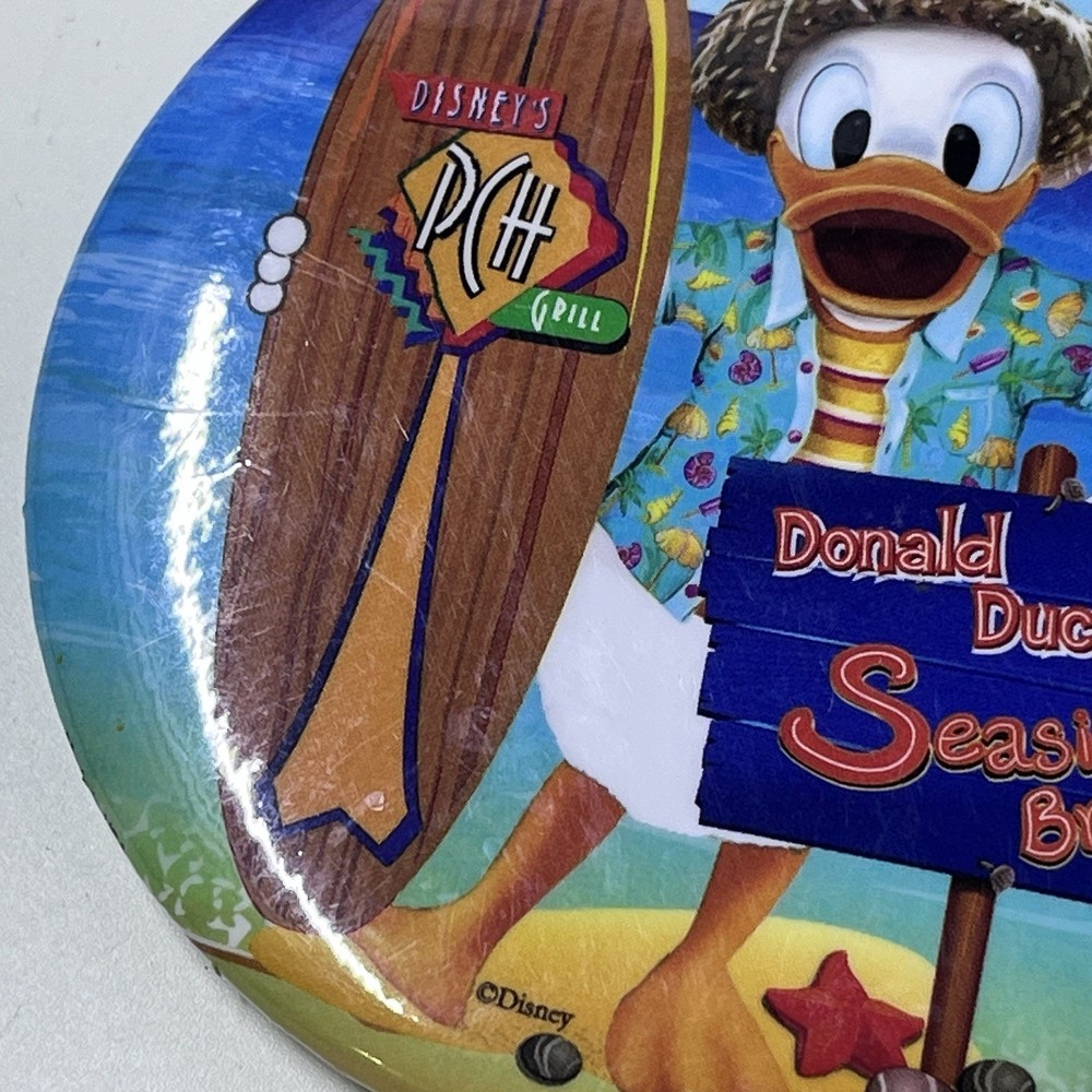 Disney Button Donald Duck's Seaside Breakfast PCH Grill Button