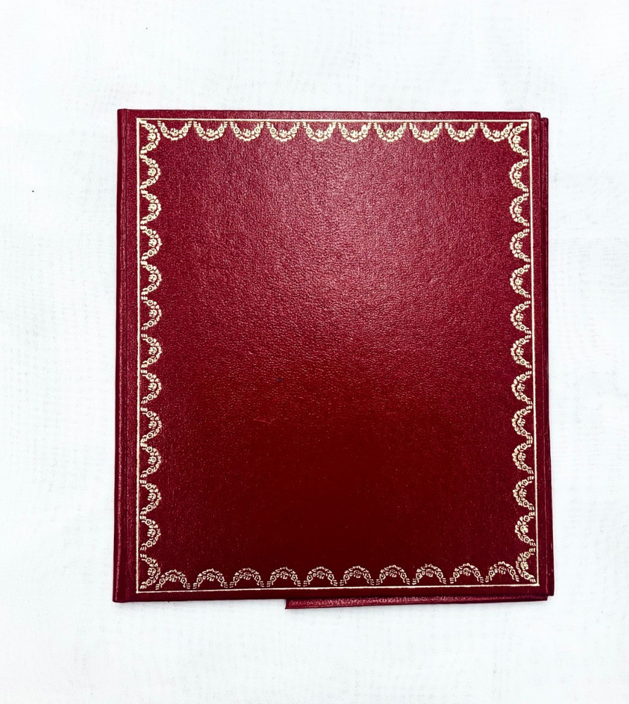 Cartier Booklet Document Holder Folder Sleeve  Authentic