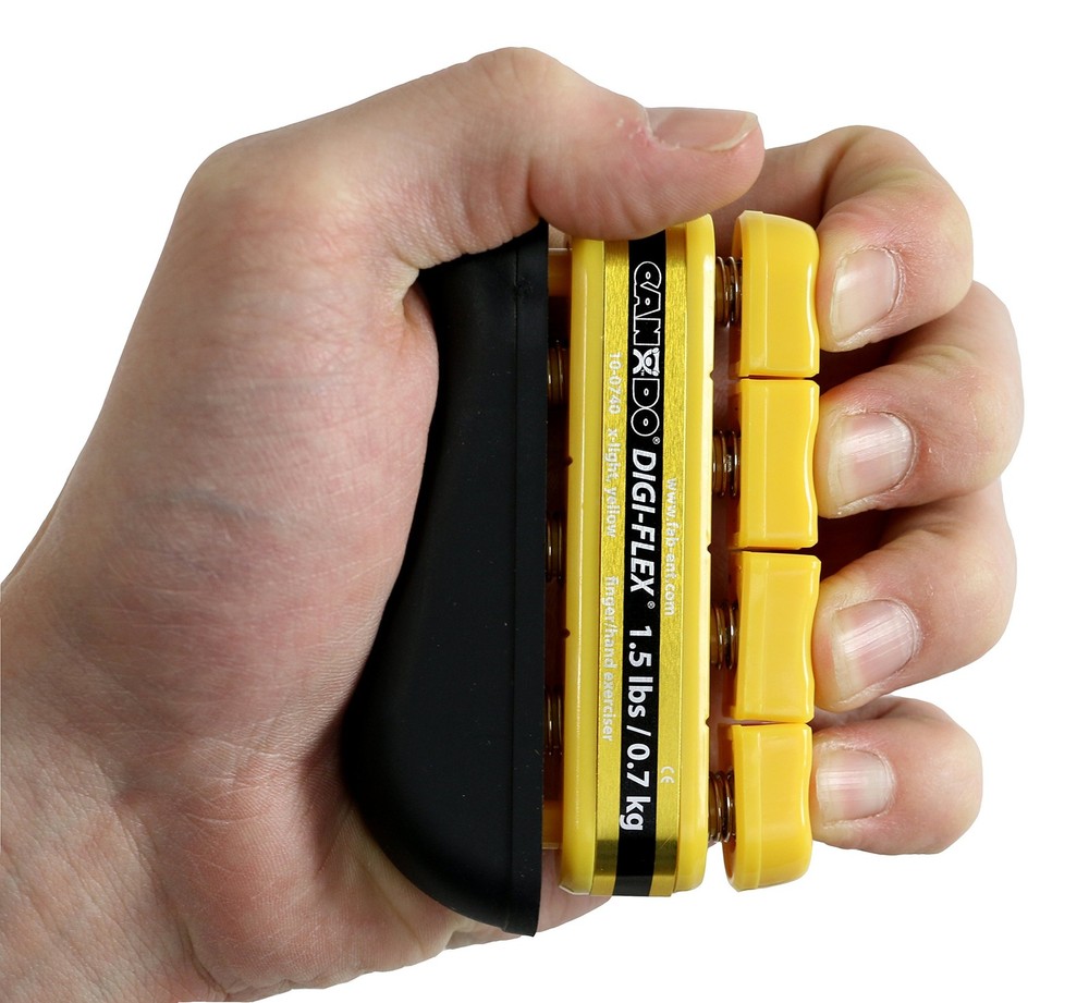 CanDo Digi-Flex Hand and Finger Exerciser Yellow-X-Light - For Dexterity, Str...