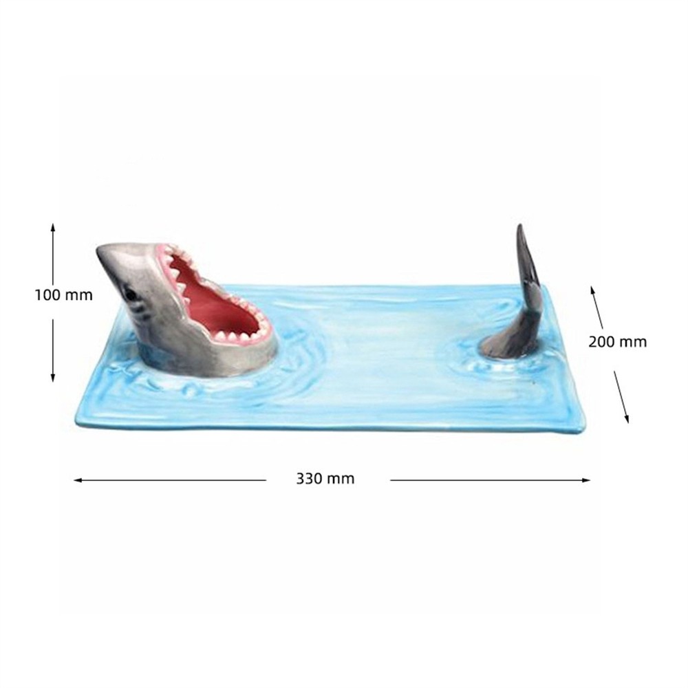 Handmade Ceramic Shark Plates Dinner Plates For Formal Dining Occasions