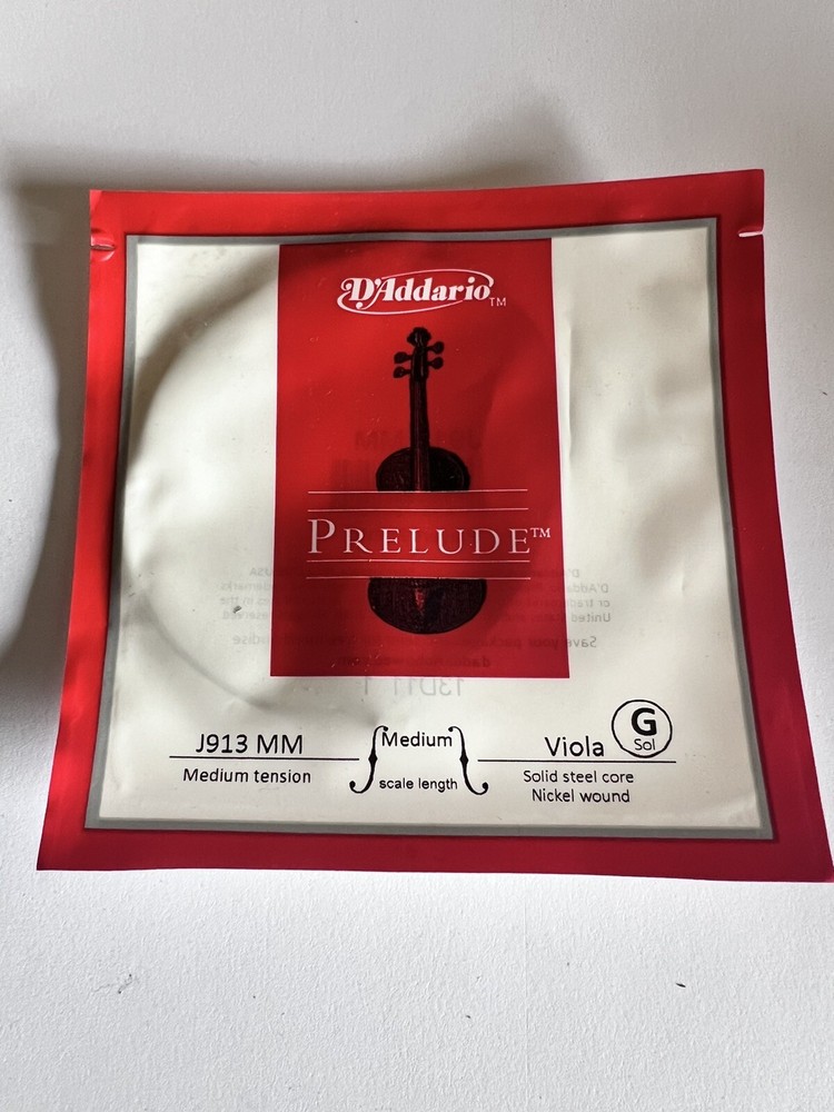 NEW    D'Addario Prelude Viola Single G String, Medium Scale, Medium Tension