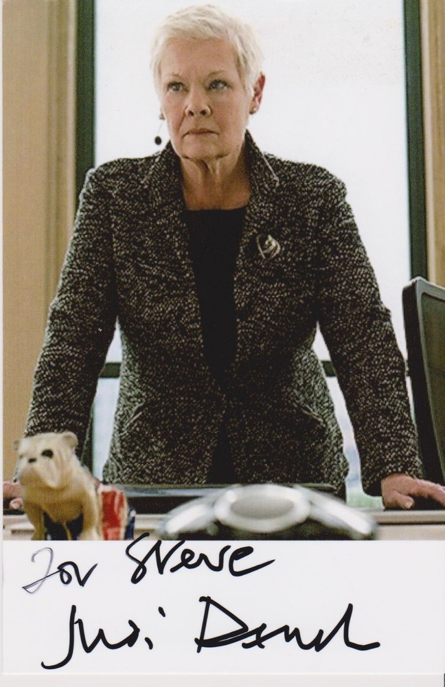 SIGNED JUDI DENCH PHOTO SKYFALL