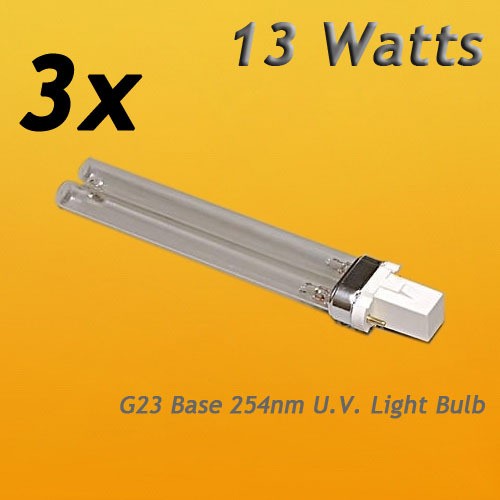 3 Pcs Replacement UV Bulb 13 Watt Universal G23 Base