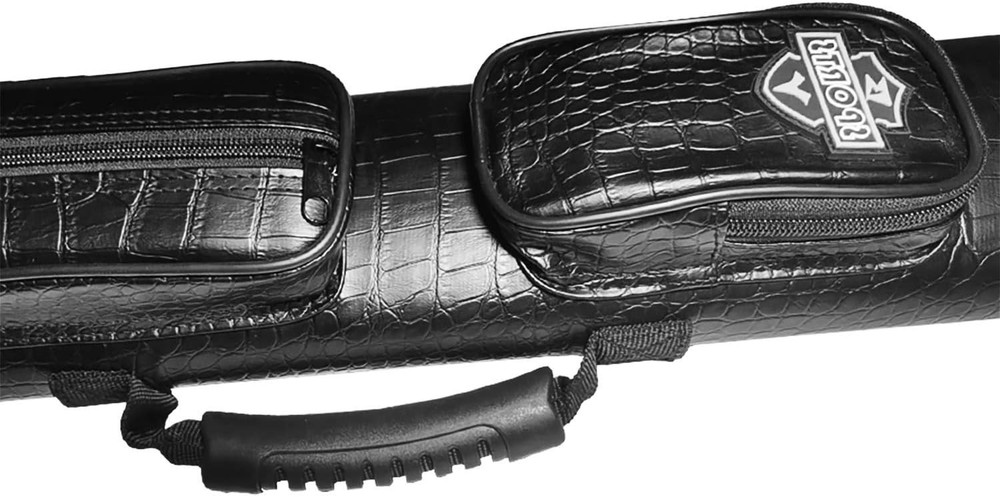 Durable 2x2 Billiard Cue Case with Waterproof PU Leather & Adjustable Strap
