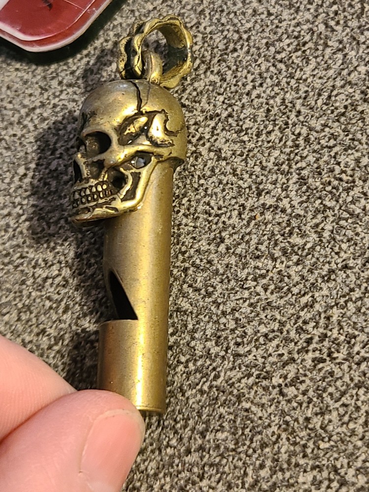 Brass Skull Whistle