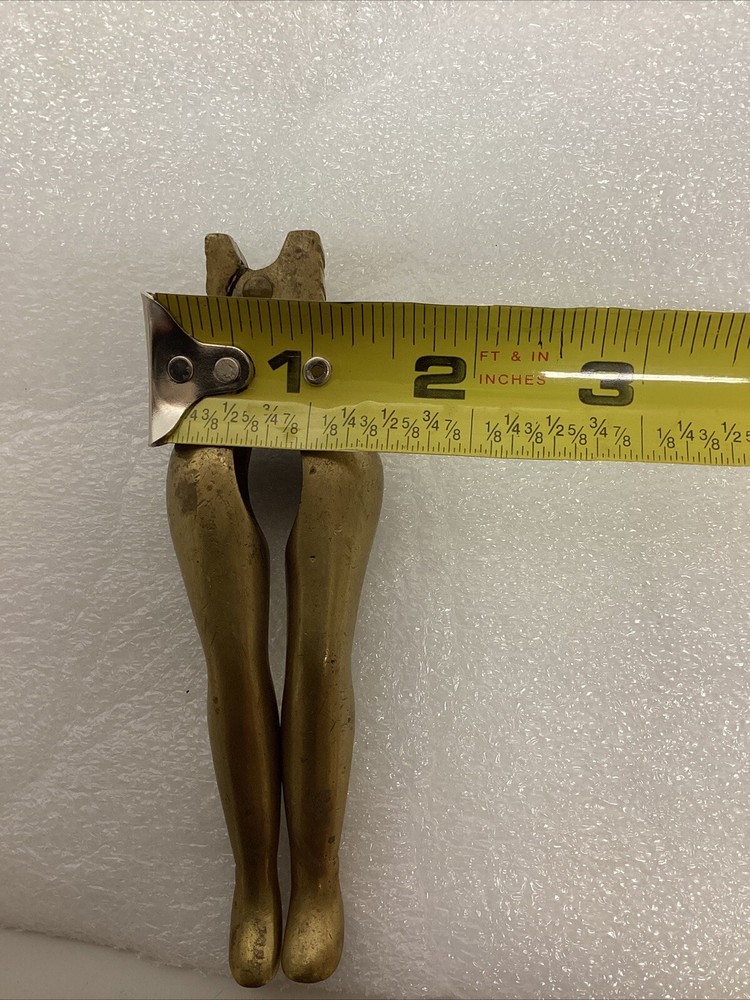 Vintage Art Deco Ladies Legs Nutcracker~Nut Cracker~Solid Brass~4.75"
