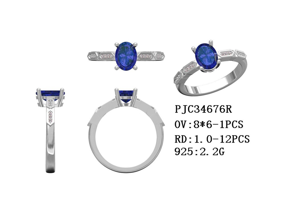 Sterling Silver Semi Mount Ring Setting Oval OV 8x6mm