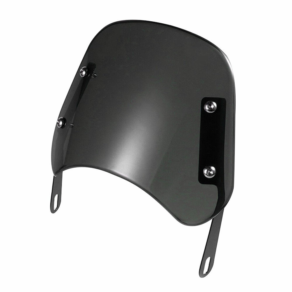 Motorcycle Windshield Front Flyscreen Universal Windscreen w/Mount Bracket 5"-7"