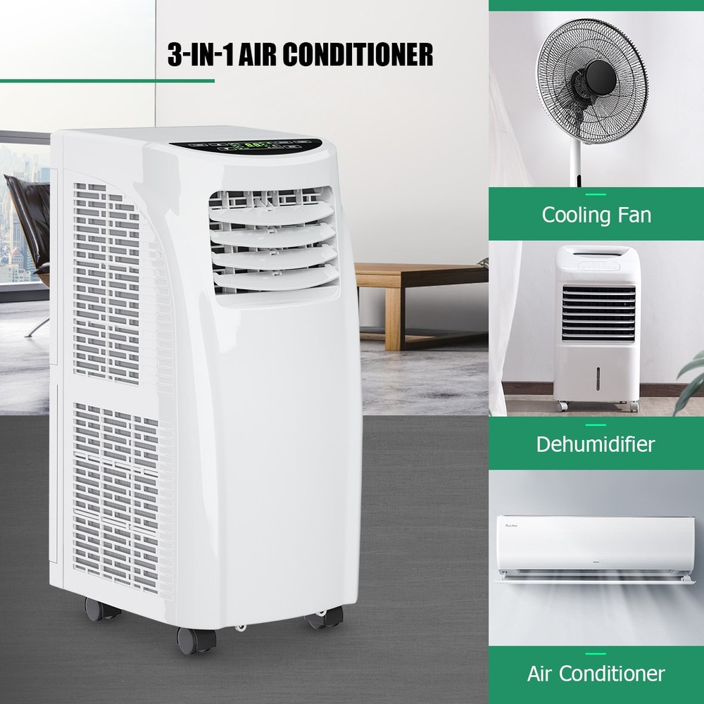 8,000 BTU Portable Air Conditioner & Dehumidifier Function Remote w/Window Kit