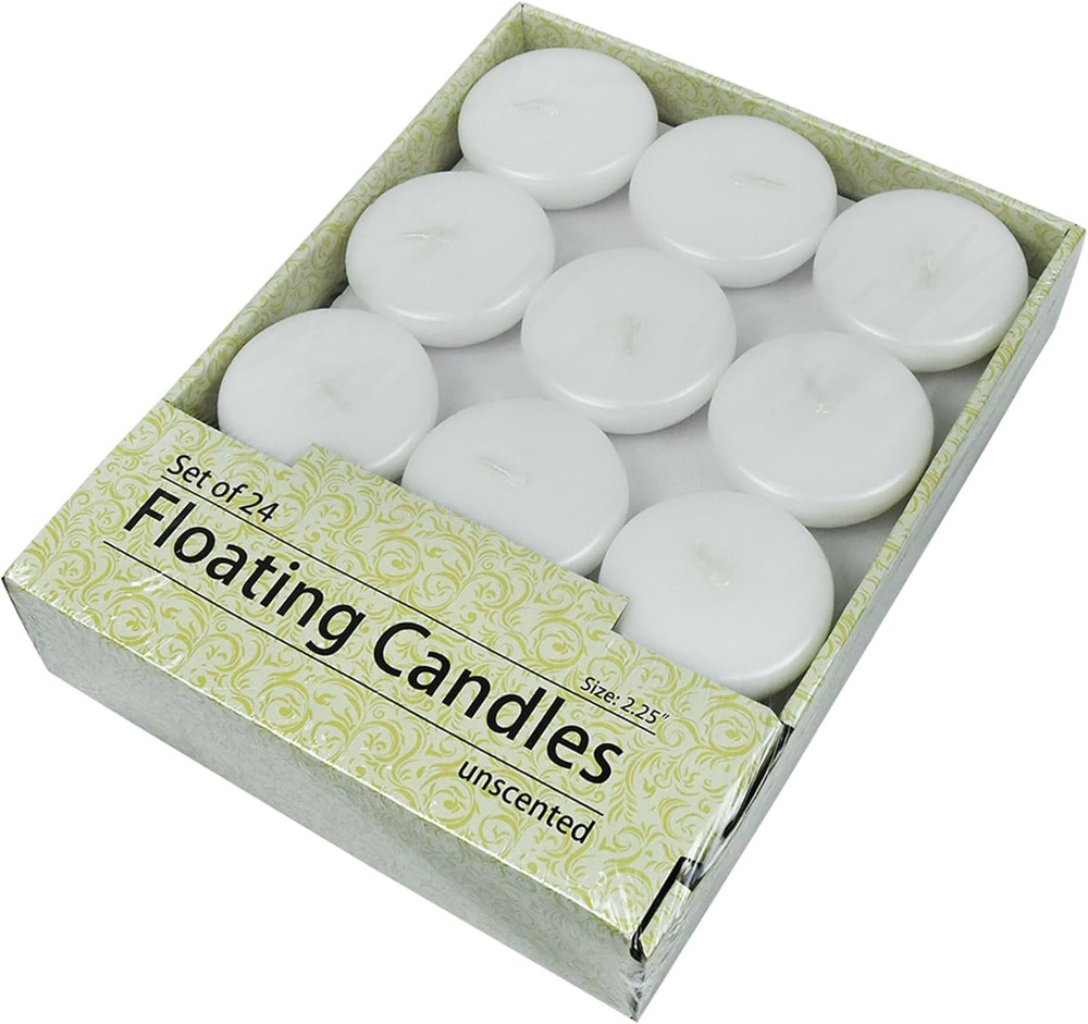 24-Piece Folding Candles, 2.25-Inch, Pearl White