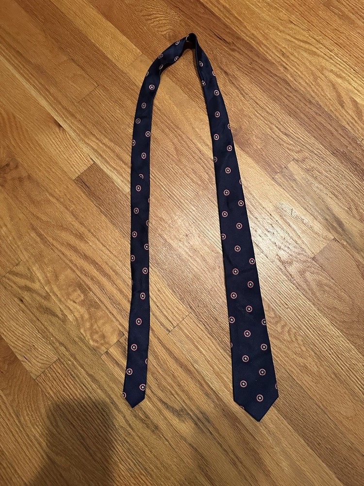 Marvel Captain America Navy Tie 100% Silk