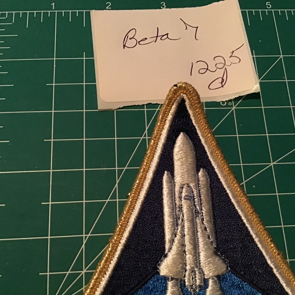 NASA Space Shuttle Triangle Souvenir 4.25” Tall Embroidered Patch Badge