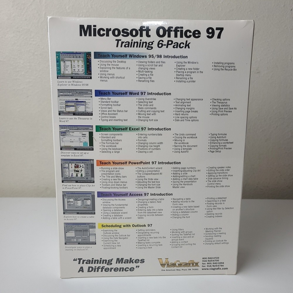 ViaGrafix Office 97 & Windows CD-ROM Multimedia Tutorials Training Interactive