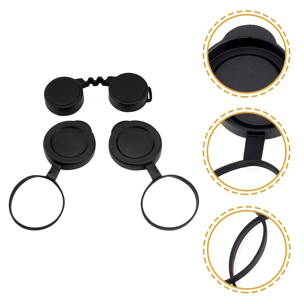 Binocular Lens Protective Rubber Caps Objective Covers for Optical Lens Guard