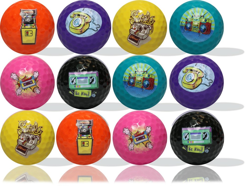 Retro Golf Balls 12 Pack - Great Gift Idea