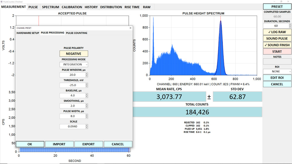 Pico-MCA DPP/Multichannel Analyzer Gamma, X-Ray, Neutron Spectrometer