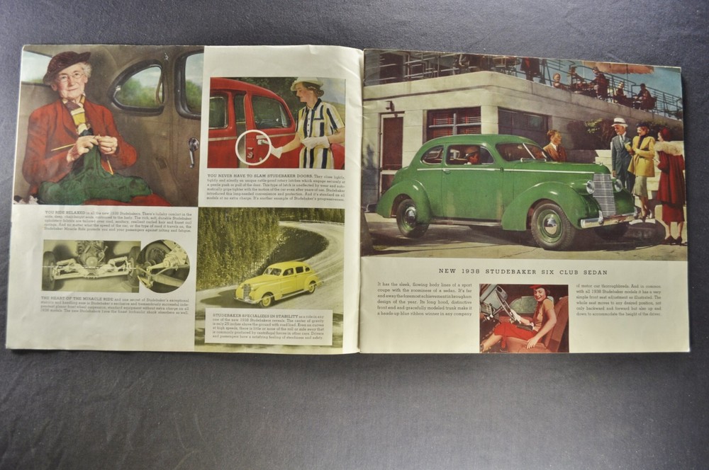 1938 Studebaker Catalog Brochure Commander President Sedan Coupe Nice Original