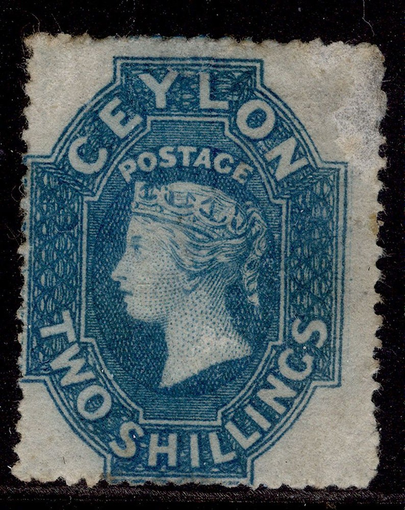 CEYLON QV SG37, 2s dull blue, M MINT. Cat £800.