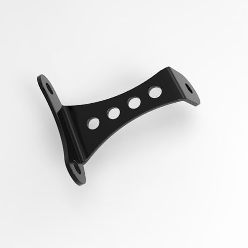 Universal No-Brow Headlight Mount Bracket – 3.5″ Riser Spacing, Gloss Black