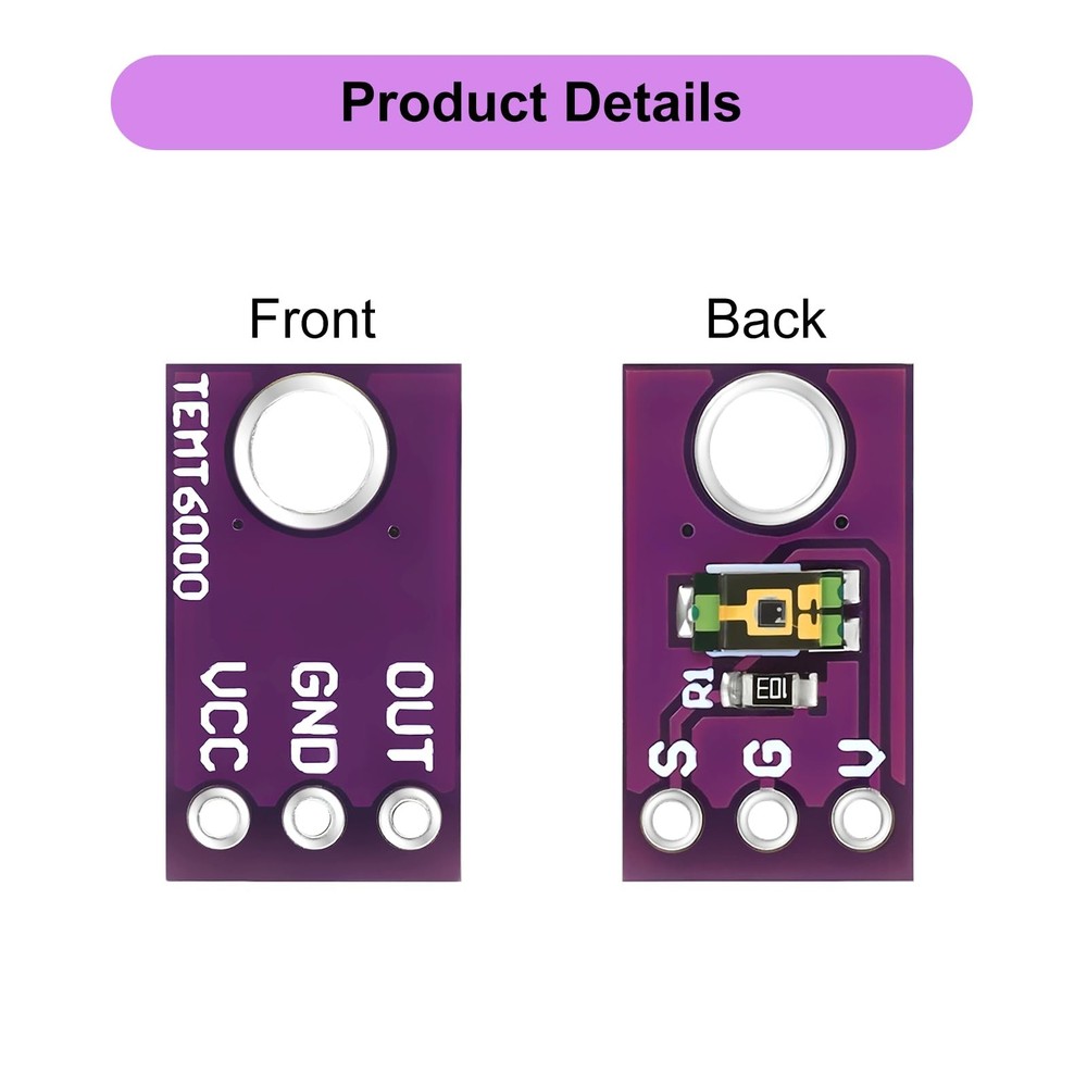 8 PCS TEMT6000 Ambient Light Sensor Module Analog Light Intensity For Arduino