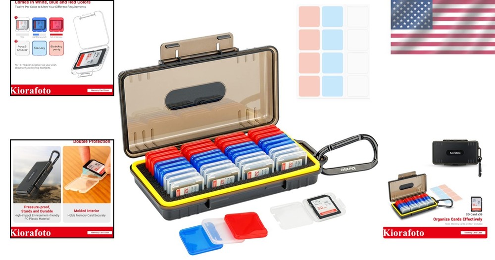 Clear Plastic SD Card Organizer with Shock Absorption