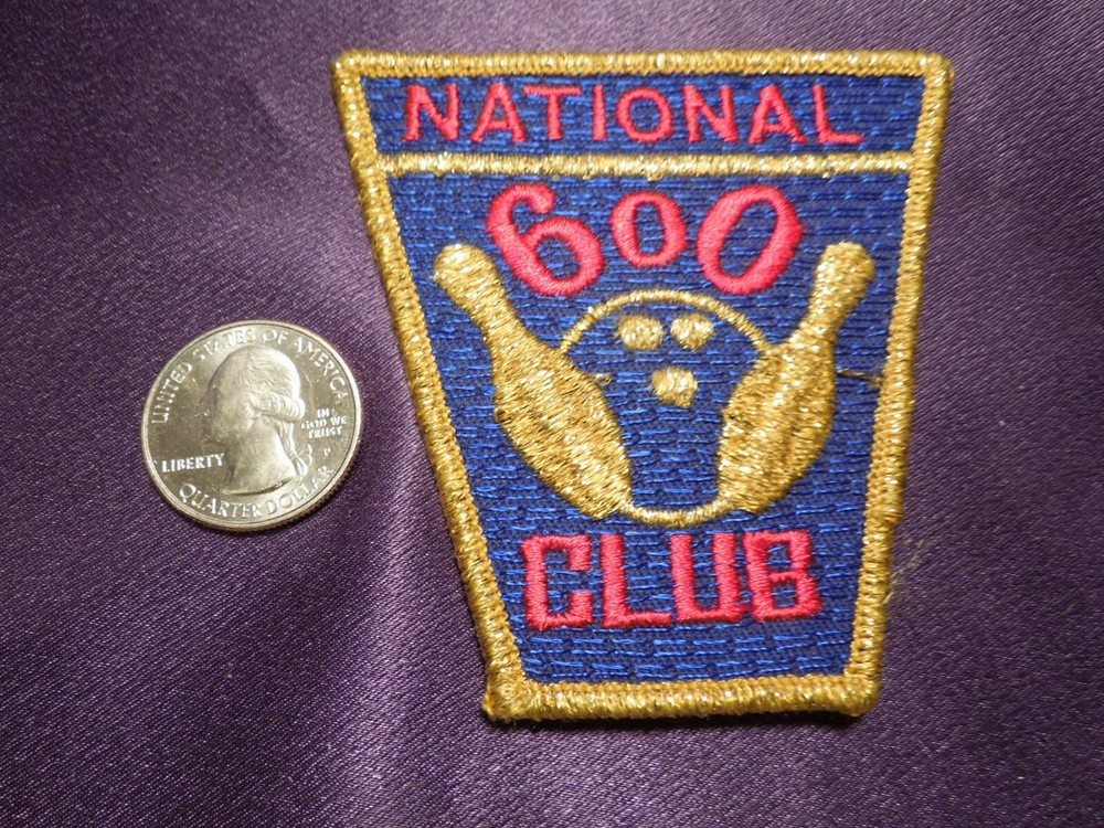 Bowling National 600 Club Patch w Gold Thread