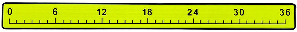 36" SeaDek® Fish Ruler Sunburst Yellow Over Black