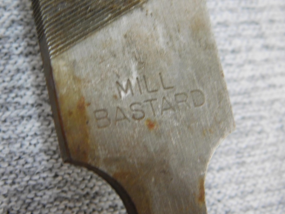 Vintage Mill Bastard Flat File Wood Handle Single Cut Metalworking Hand Tool