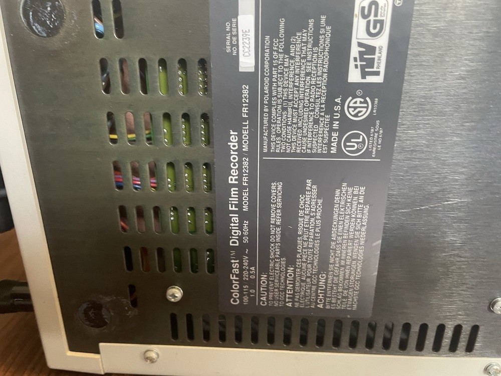 GCC Technologies COLORFAST Digital Film Recorder Powers On As Is Untested