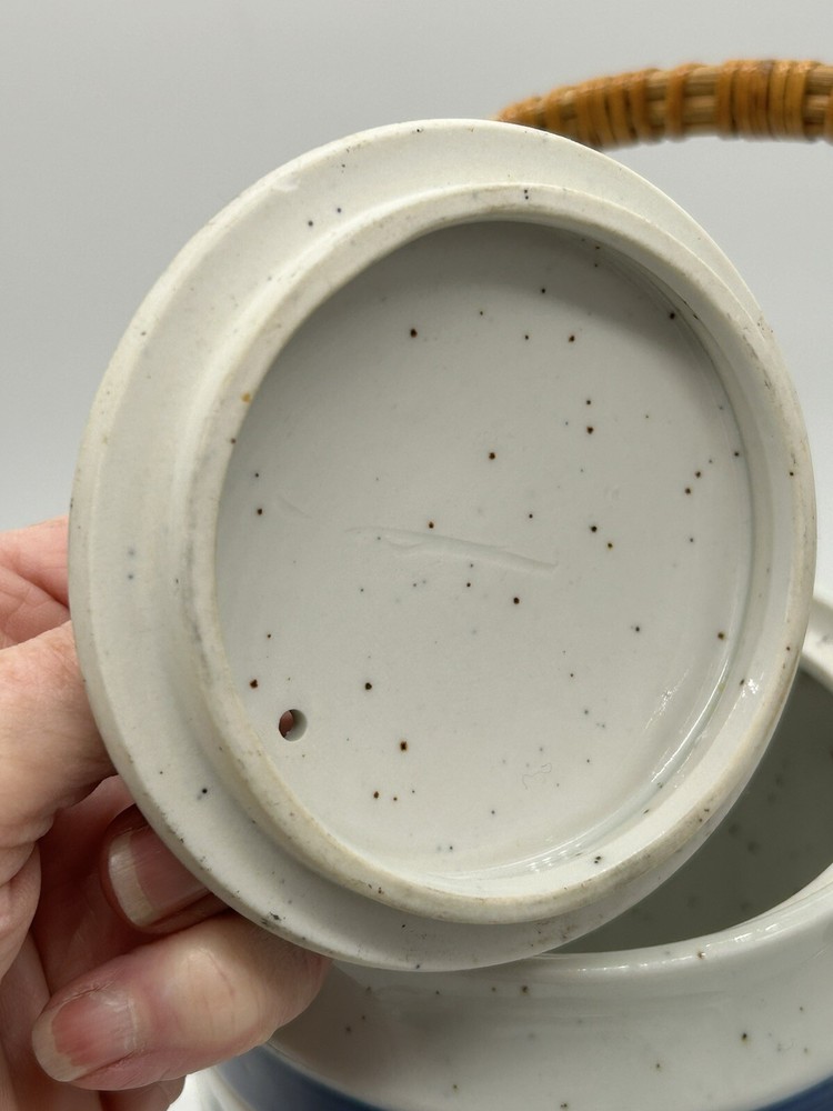 Otagiri Ceramic Peacock Rattan Teapot