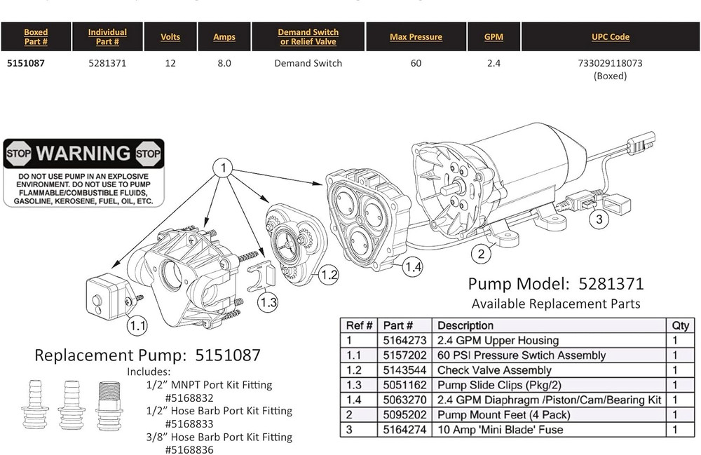 Fimco High-Flo 2.4 Gal Pump Sprayer Pump