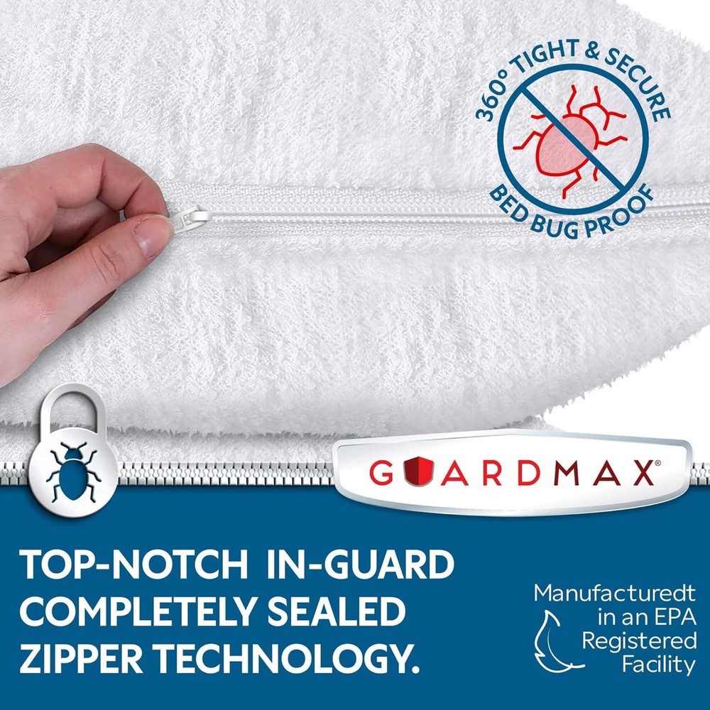 Terry Cotton Pillow Protector Standard Size - 4-Pack - (20 x 26)
