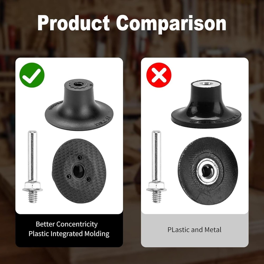 50 PCS 2" Grit Roll Lock Sanding Discs – Complete Set with Quick-Change Holders