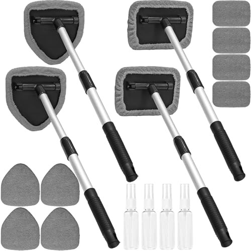 20 Pieces Windshield Cleaner Tool, Inside Car Windshield Cleaning Tool gray