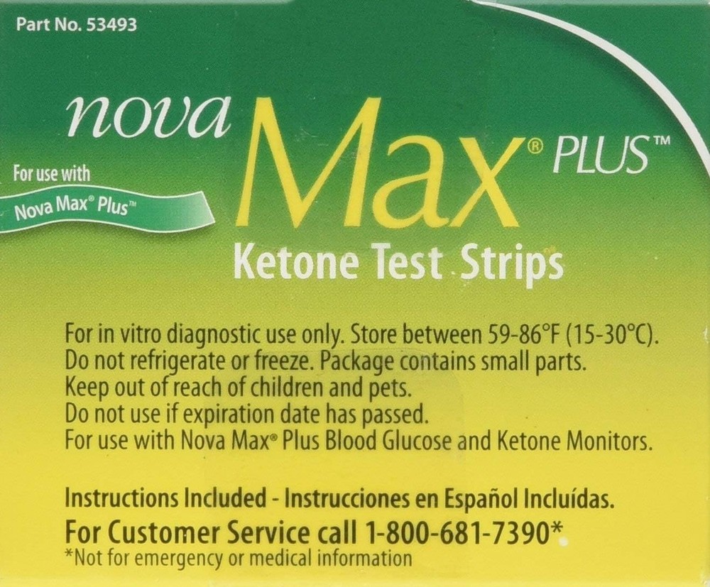 Instant Results with Plus Ketone Strips - 10 Individually Wrapped Tests