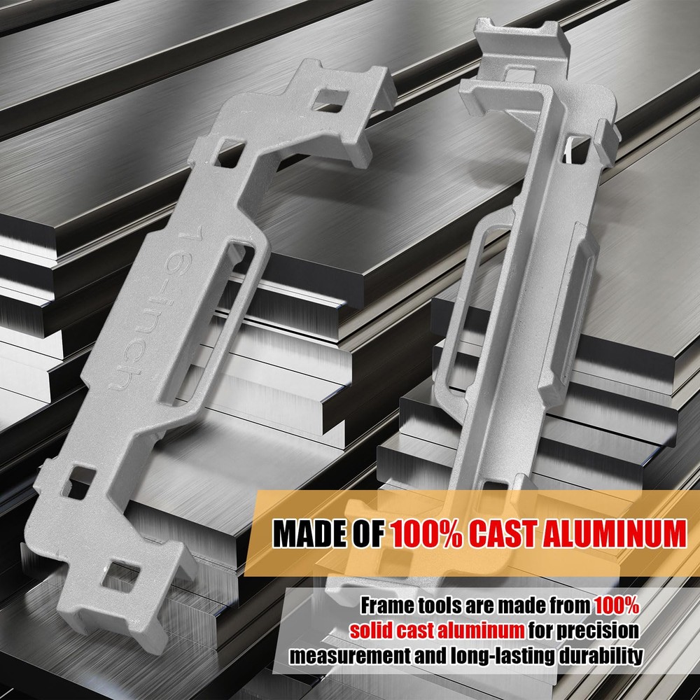 2 Pcs 16 Inch Framing Tools Framing Stud Layout Tool Cast Aluminum Stud Measu...