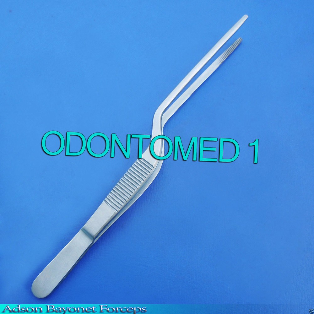 Adson Bayonet Ear Dressing Forceps 8.25" Serrated