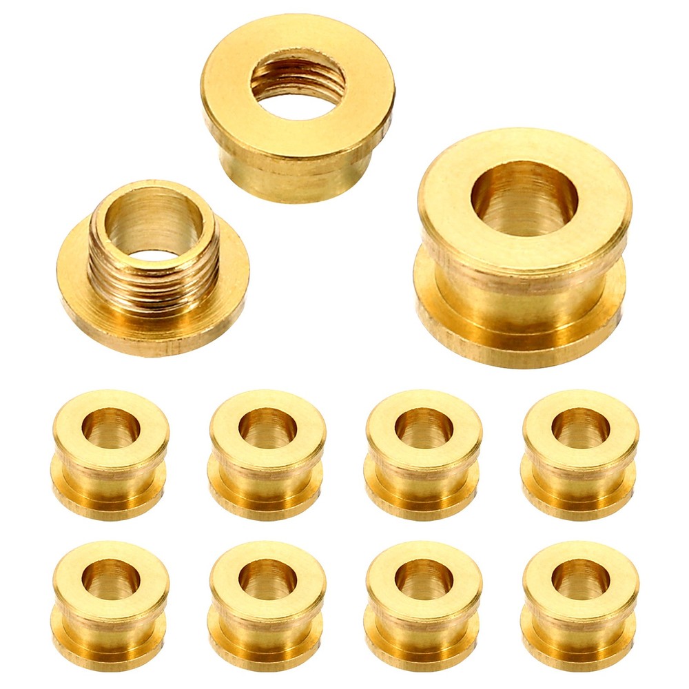 5mm(1/5 Inch) Solid Brass Hole Eyelets, 10 Pcs Flat Grommets, Brass Tone