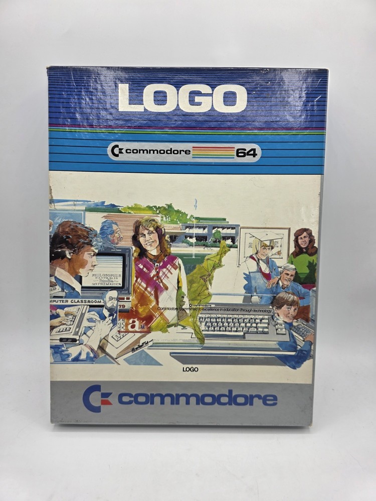 Vintage LOGO Programing Language Commodore 64 Floppy Rare Cib