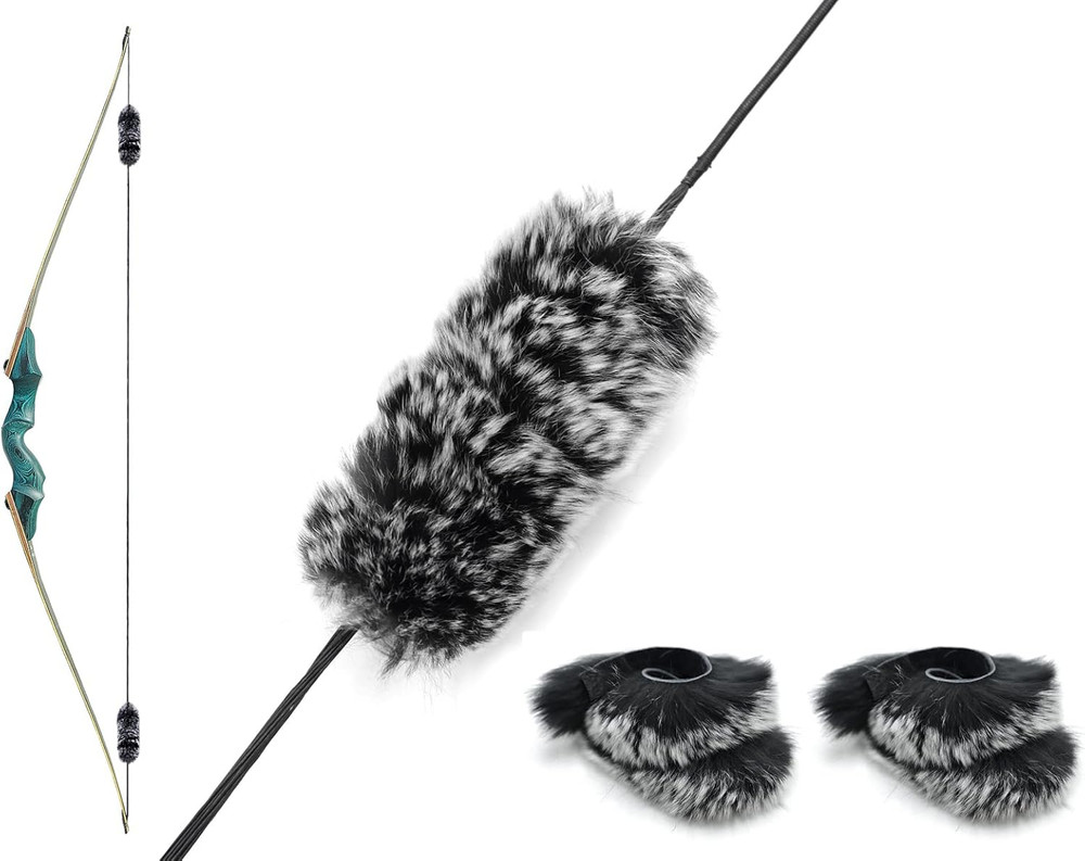 Archery Bow String Silencers Set Leather Arrow Rest Plate Adhesive Bow Silencer