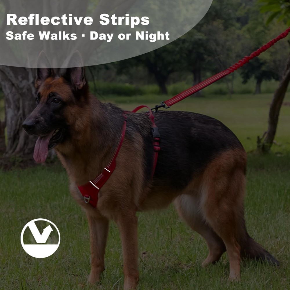 No Pull Dog Harness for Medium Dogs, Adjustable, Reflective Breathable Padded...