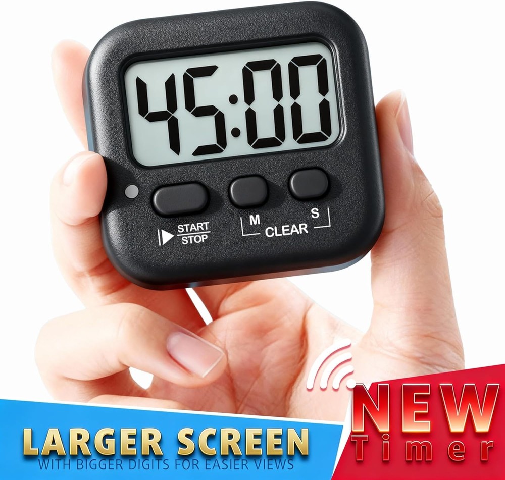 Versatile 2 Pack Countdown Timers with Memory - For Cooking, Classroom, Exercise