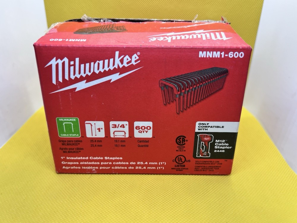 Milwaukee MNM1-600 1" Insulated Cable Staples