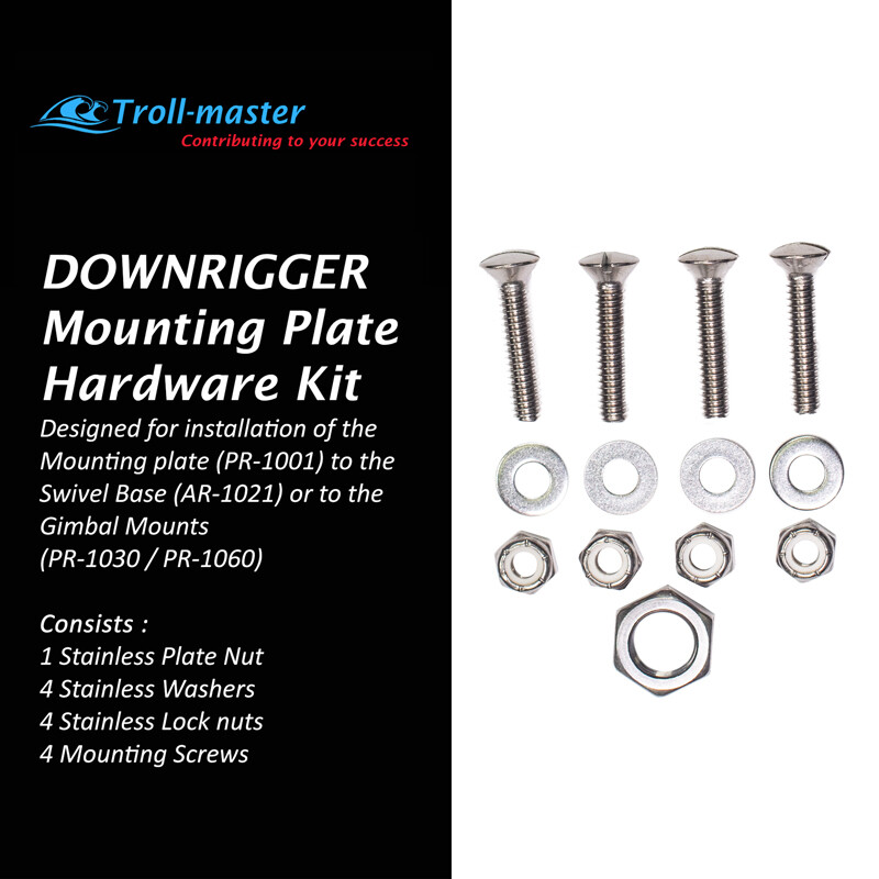 Downrigger Mounting Hardware Kit for PENN Fathom-Master Base NEW by Troll-Master