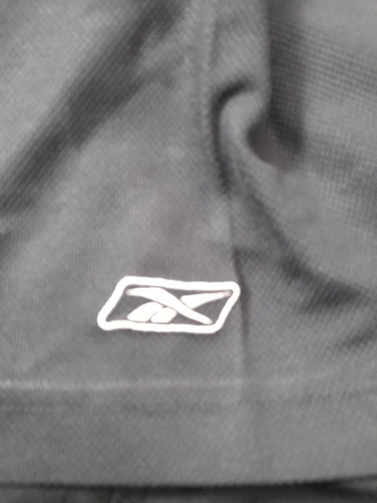 Reebok Men's Polo L Black 100% Polyester Collared Basic