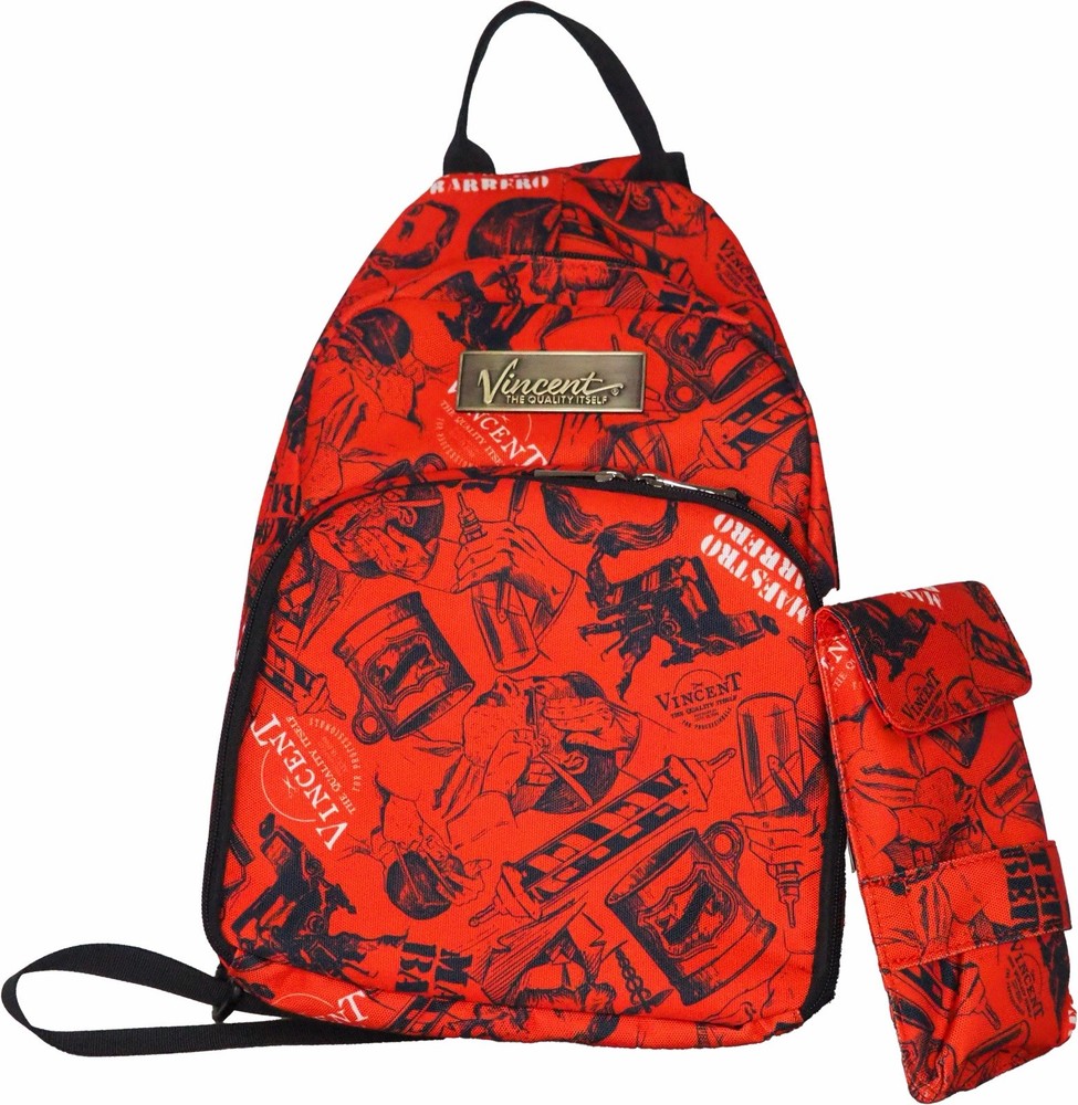 Vincent Clipper Trimmer One Shoulder Bag - Barber Tool Bag Red