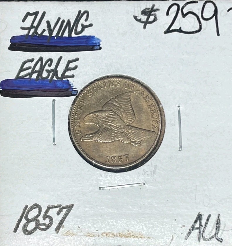 1857 FLYING EAGLE CENT~ AU ~NICE COIN~